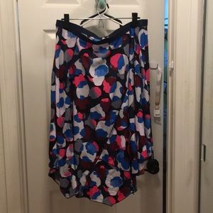Banana Republic asymmetrical multicolored skirt
